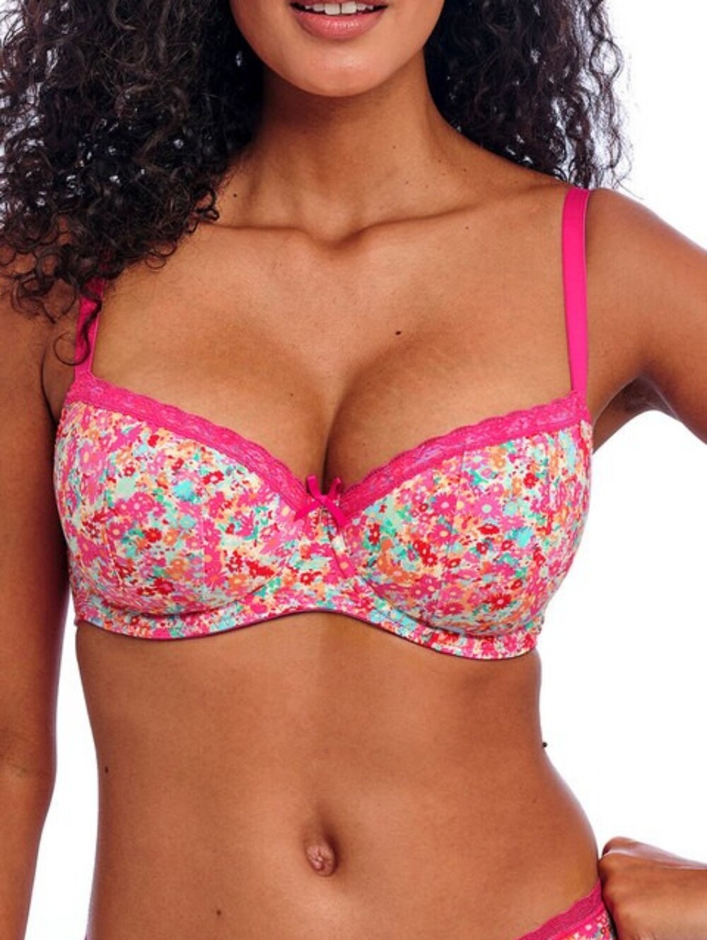 Freya Flirt Hot Pink Floral Print Bra - 28FF UK - Picture 6 of 6